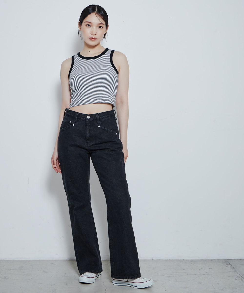フレアデニムパンツ
