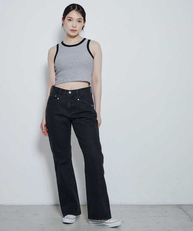 フレアデニムパンツ