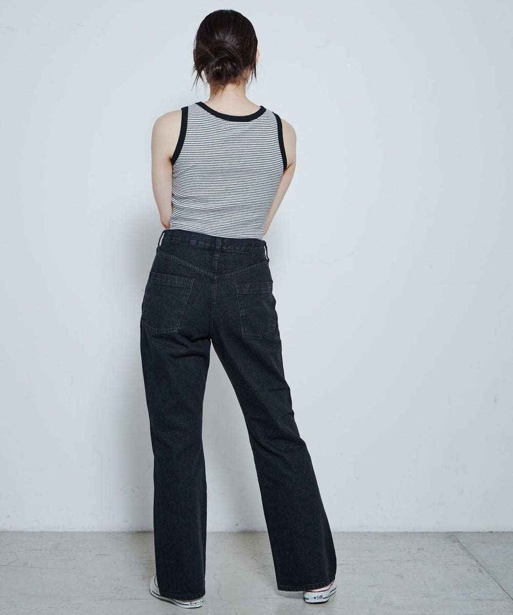 フレアデニムパンツ