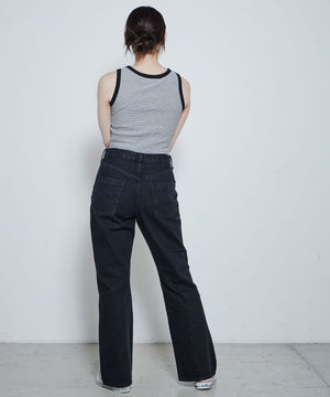 フレアデニムパンツ