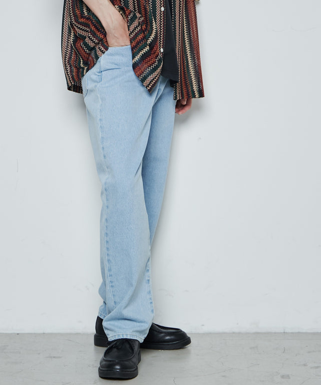 スリムストレートデニムパンツ