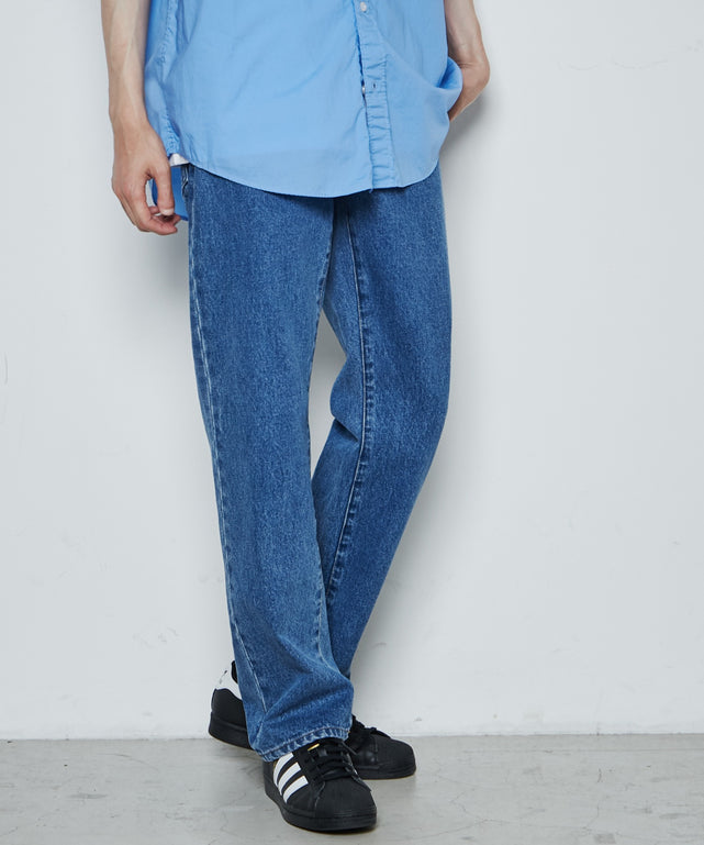 スリムストレートデニムパンツ