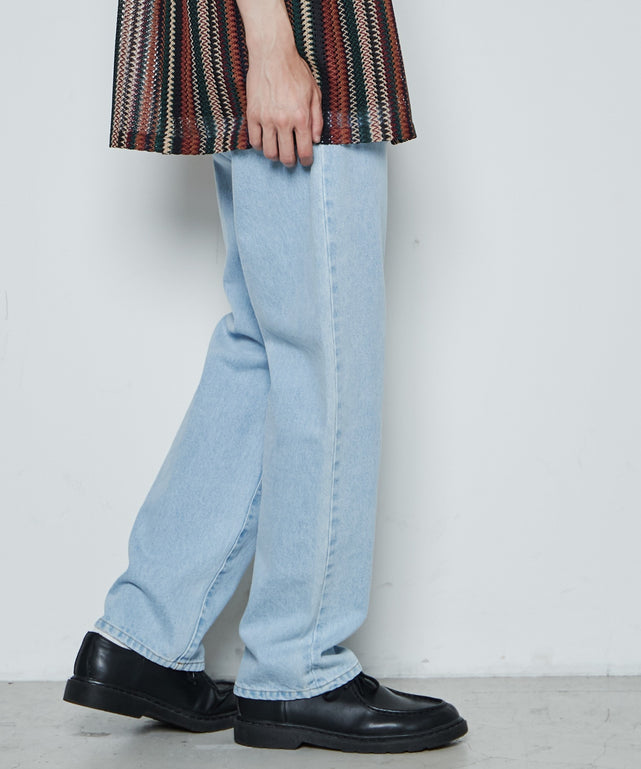 スリムストレートデニムパンツ